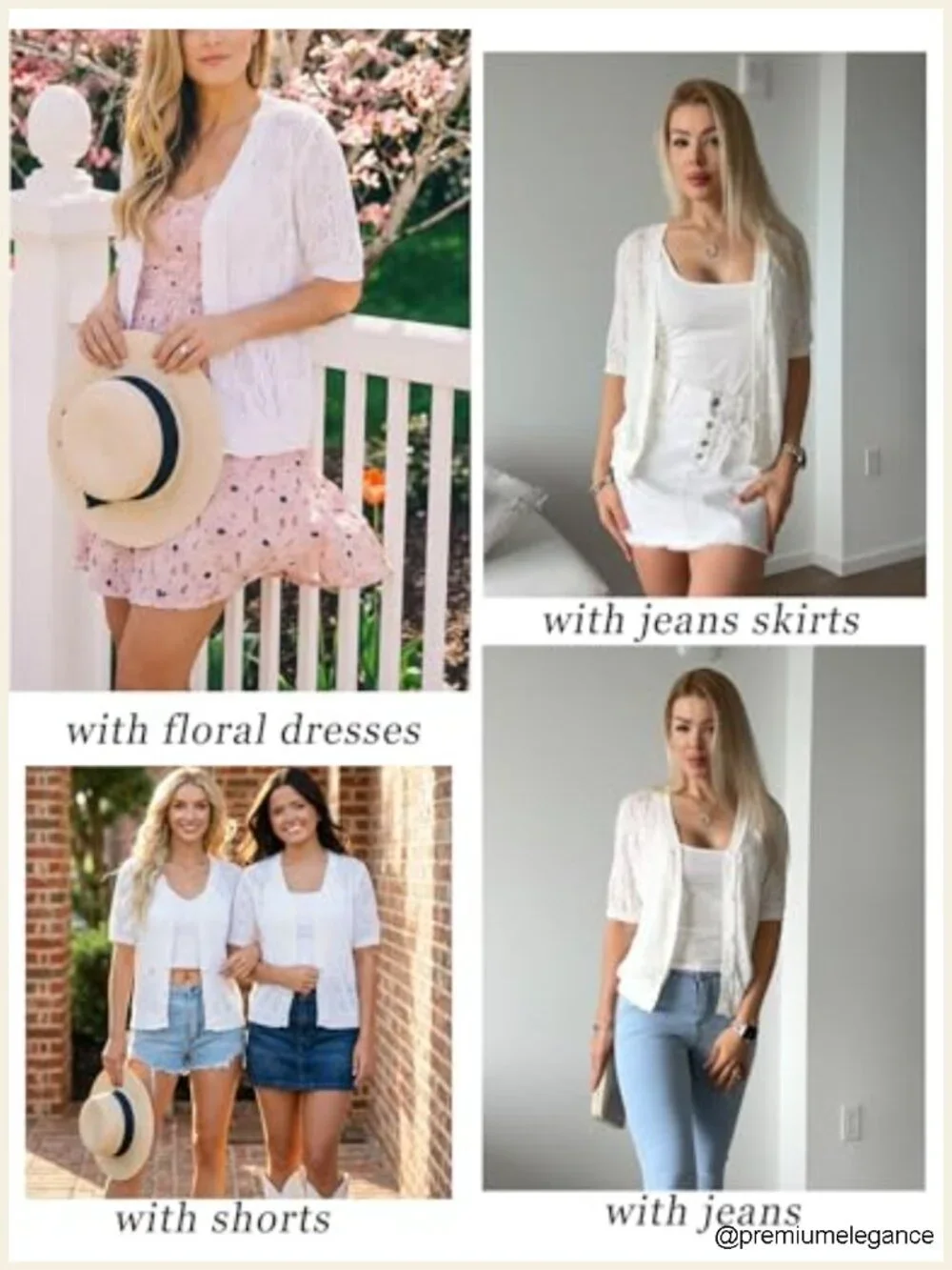 Short Sleeve Crochet Summer Cardigan Cropped Button Sweater Lightweight Shrug
